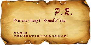 Peresztegi Romána névjegykártya